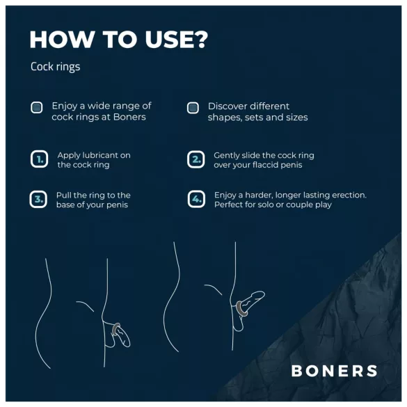 Boners Ergo - penisring i silikone - grå