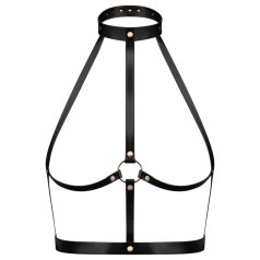 Rosy Gold - body harness - justerbar - sort/rosaguld