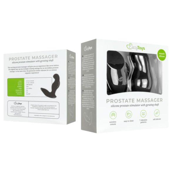 Easytoys Anal Collection - anal vibrator med fjernbetjening - sort