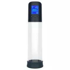   Boners - automatisk penis pumpe med LCD display - gennemsigtig/sort