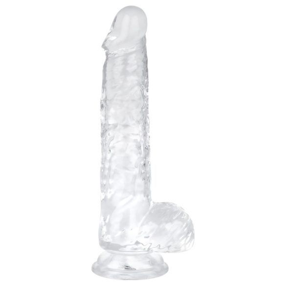 EasyToys - dildo med testikler - 13,5cm - gennemsigtig