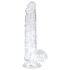 EasyToys - dildo med testikler - 13,5cm - gennemsigtig