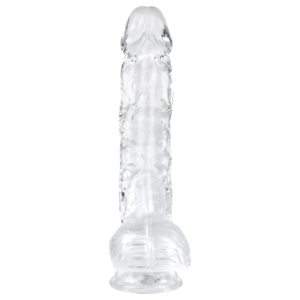 EasyToys - dildo med testikler - 13,5cm - gennemsigtig