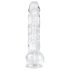 EasyToys - dildo med testikler - 13,5cm - gennemsigtig