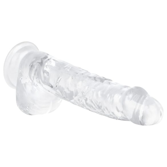 EasyToys - dildo med testikler - 13,5cm - gennemsigtig