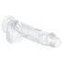 EasyToys - dildo med testikler - 13,5cm - gennemsigtig