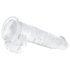 EasyToys - dildo med testikler - 13,5cm - gennemsigtig