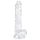 EasyToys - dildo med testikler - 17 cm - gennemsigtig