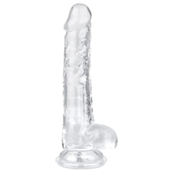 EasyToys - dildo med testikler - 17 cm - gennemsigtig