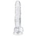EasyToys - dildo med testikler - 17 cm - gennemsigtig