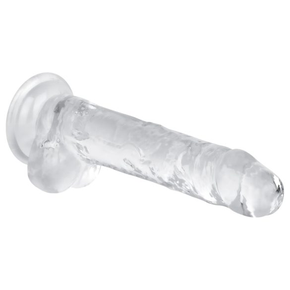 EasyToys - dildo med testikler - 17 cm - gennemsigtig