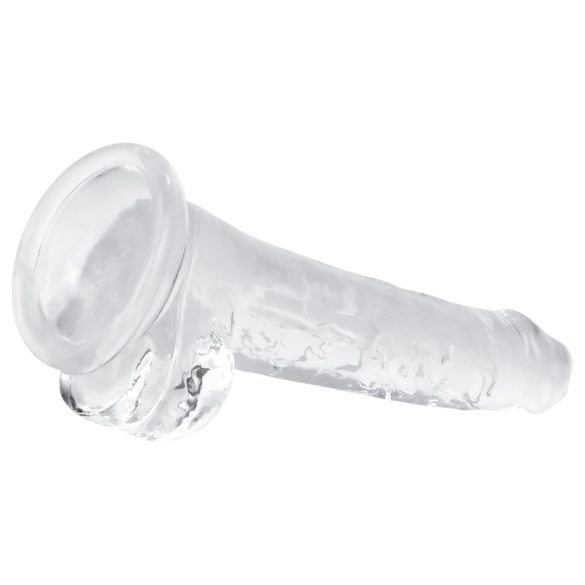EasyToys - dildo med testikler - 17 cm - gennemsigtig