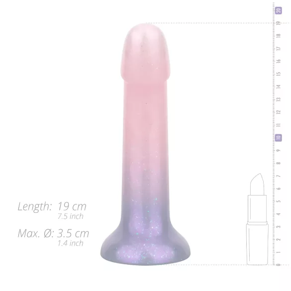 EasyToys Mermaid - dildo med glimmer - 19cm - pink