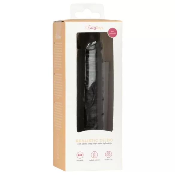 Easytoys - realistisk dildo - 12 cm - sort