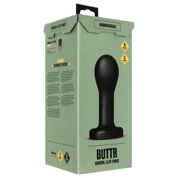 BUTTR Hammerhead - stor analdildo - sort