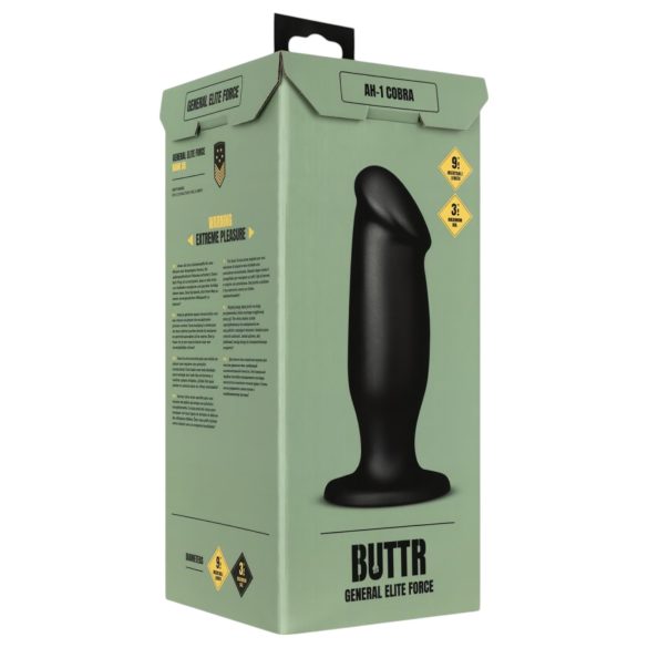 BUTTR AH-1 - analdildo med sugekop - sort