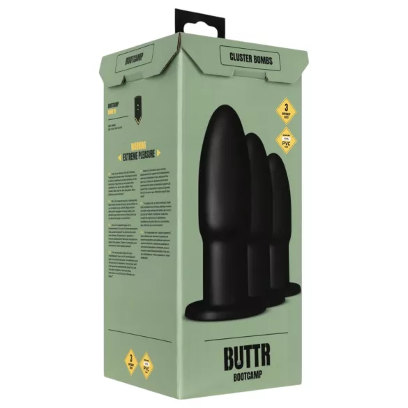 BUTTR - analtræningssæt - sæt med analpropper - sort