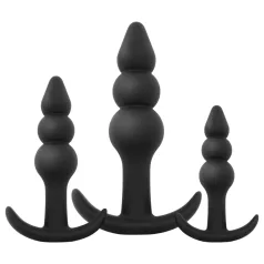 EasyToys - analplug sæt - kugleformet - 3 stk sort