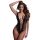 Christine - dyb udskæring net bodysuit - sort - XS-XL