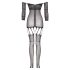 Christine - gennemsigtig netdragt - (sort) - XS-XL