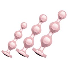   Rosy Gold - analdildosæt - sæt med 3 størrelser - rosaguld