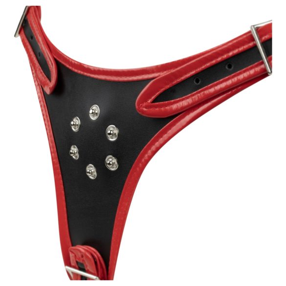 Easytoys - strap-on trusser med tredobbelt dildo - sort