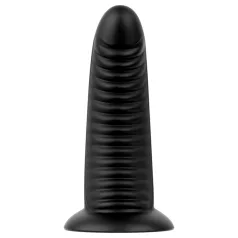 BUTTR Double Ribbed - kæmpe rillet anal plug (sort) - 26 cm