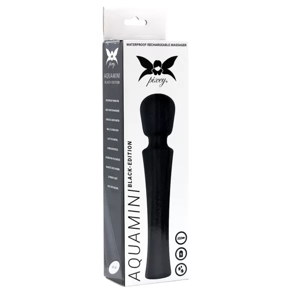 Pixey Aquamini - mini wand vibrator (sort)
