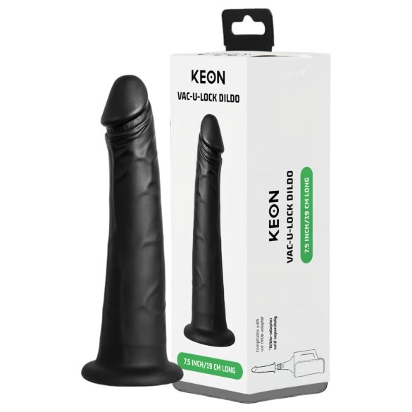Kiiroo - realistisk vakuumdildo - 19cm - sort