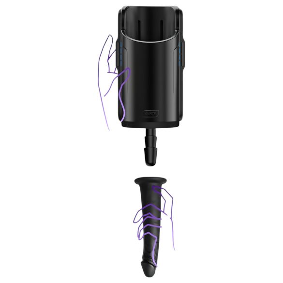 Kiiroo - realistisk vakuumdildo - 19cm - sort