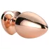 Gleaming Love - analplug aluminium hjerteformet sten rosaguld
