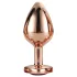 Gleaming Love - analprop aluminium hjerteformet sten M rosa guld