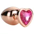 Gleaming Love - analprop aluminium hjerteformet sten M rosa guld