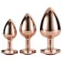 Gleaming Love - analplugsæt med hjerte - rosegold - 3 stk