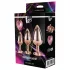 Gleaming Love - analplugsæt med hjerte - rosegold - 3 stk