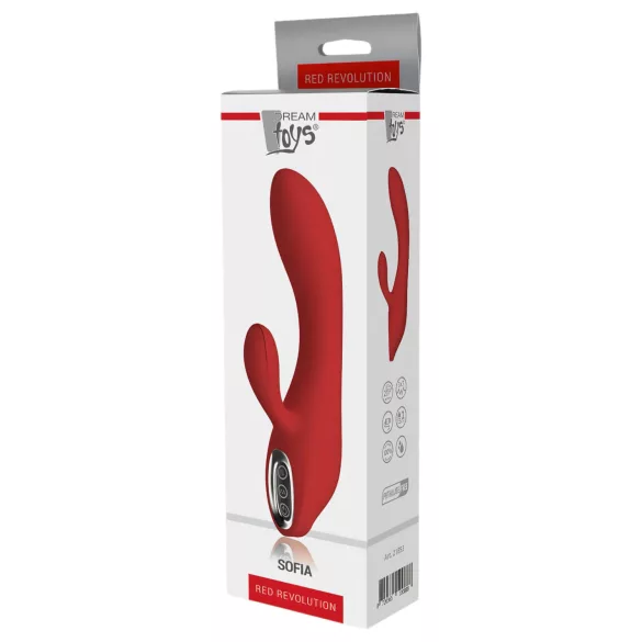 Red Revolution Sofia - vibrator med klitorisarm - genopladelig - rød