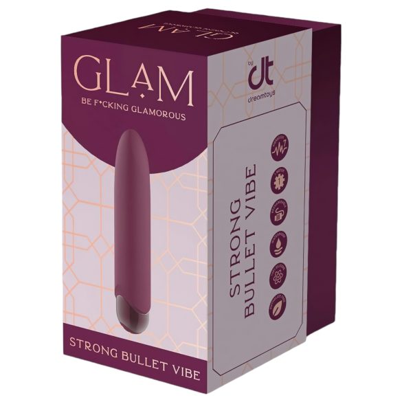 Glam - mini vibrator - genopladelig og vandtæt - lilla
