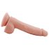 Mr. Dixx 7.6 - dildo med sugekop og testikler - naturfarve 19,5cm