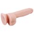 Mr. Dixx 7.6 - dildo med sugekop og testikler - naturfarve 19,5cm