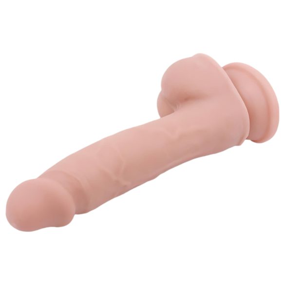 Mr. Dixx 7.6 - dildo med sugekop og testikler - naturfarve 19,5cm