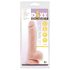 Mr. Dixx 7.6 - dildo med sugekop og testikler - naturfarve 19,5cm