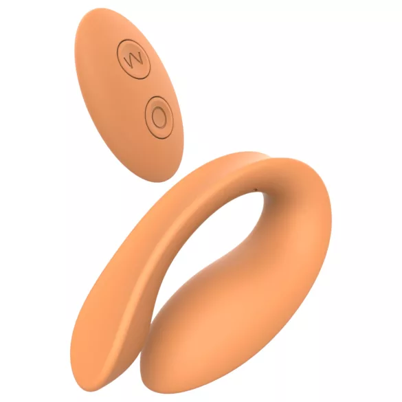 Glam - parvibrator med fjernbetjening - genopladelig - orange