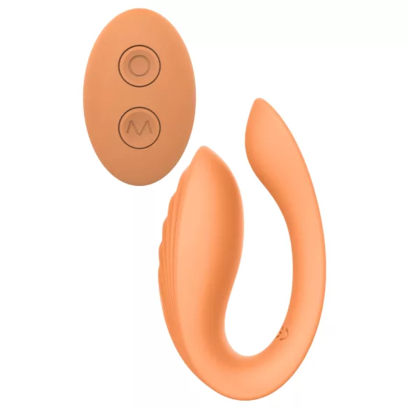 Glam - parvibrator med fjernbetjening - genopladelig - orange