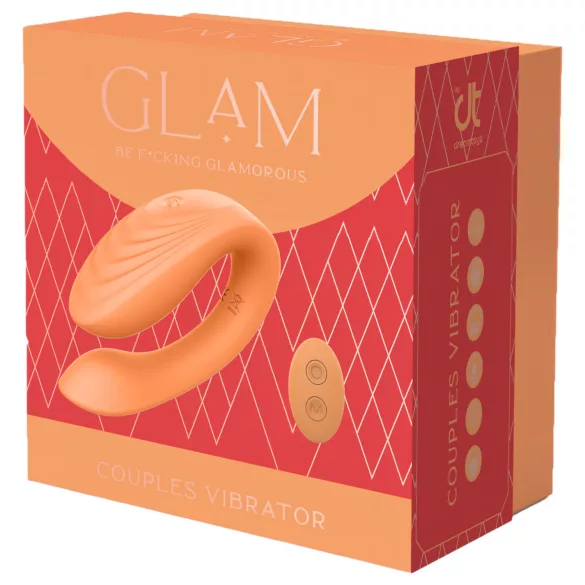 Glam - parvibrator med fjernbetjening - genopladelig - orange