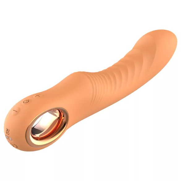 Glam - fleksibel, rillet vibrator (ferskenfarvet)