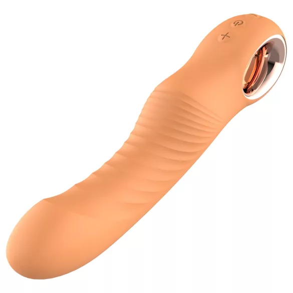 Glam - fleksibel, rillet vibrator (ferskenfarvet)