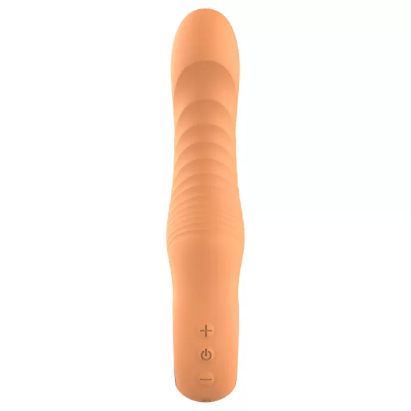 Glam - fleksibel, rillet vibrator (ferskenfarvet)