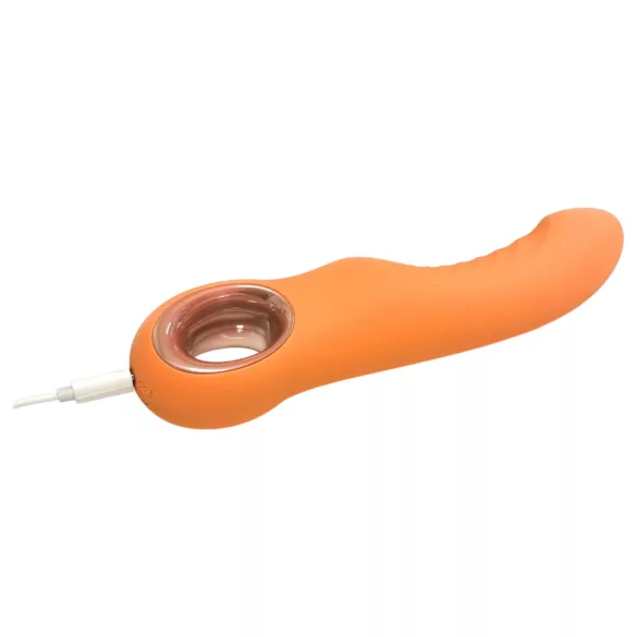 Glam - fleksibel, rillet vibrator (ferskenfarvet)