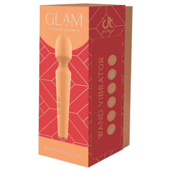 Glam - wand vibrator - genopladelig - orange