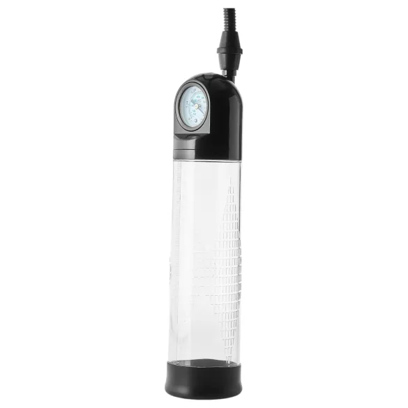 Ramrod Deluxe - penispumpe med manometer - gennemsigtig